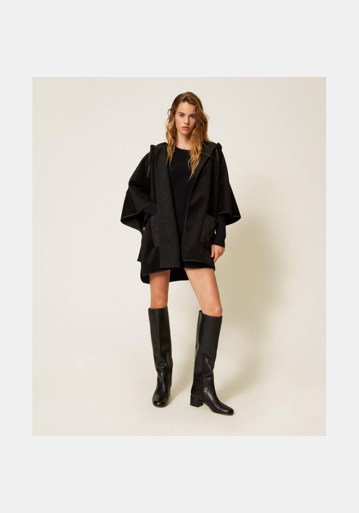 Twinset πόντσο από μείγμα βισκόζης 252TA4240 00006