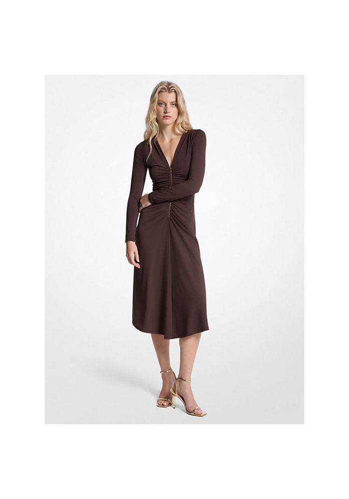 MICHAEL KORS Φόρεμα Από Ματ Ζέρσεϊ Με Βολάν MF583B9H6J 201