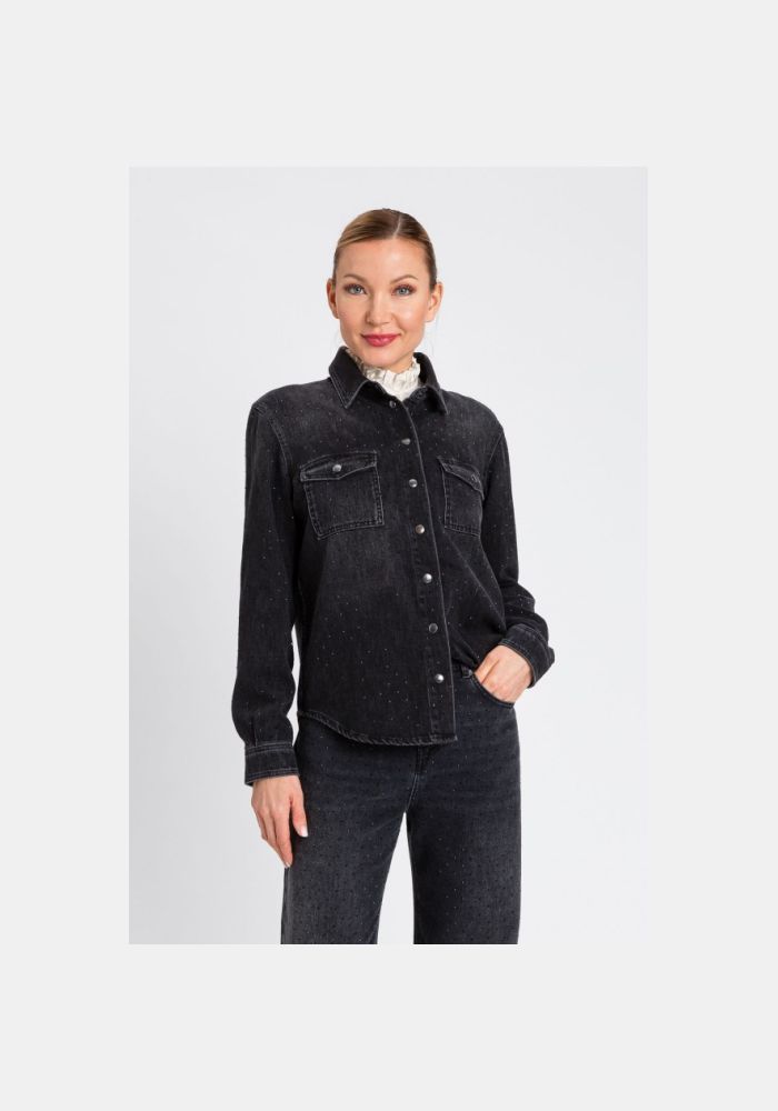 TWINSET Πουκάμισο denim με στρας 252TT2272 01103