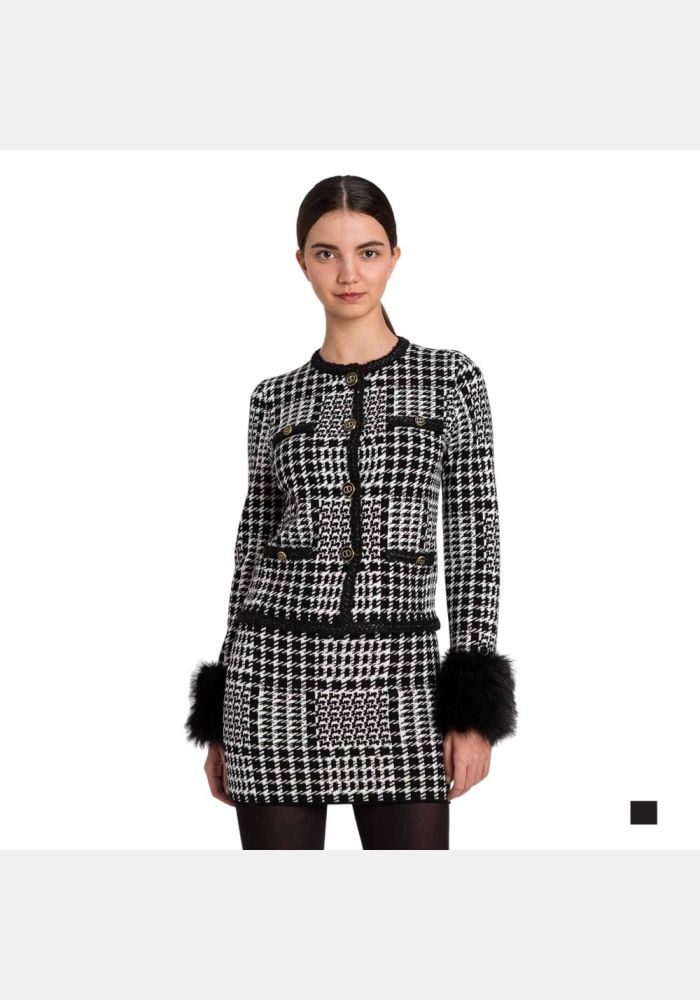 TWINSET  Φούστα mini πλεκτή καρό 252TT3041 12907