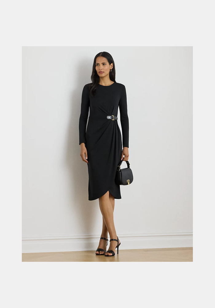 Lauren RalphLauren Φόρεμα από ελαστικό ζέρσεϊ με αγκράφα 200980222001 black