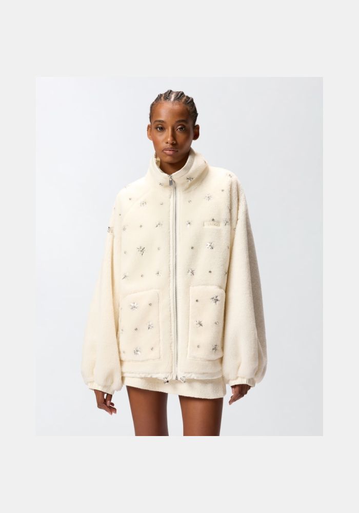 PINKO Bomber τζάκετ φλις με κεντημένα διακοσμητικά 105976A2YUZ15