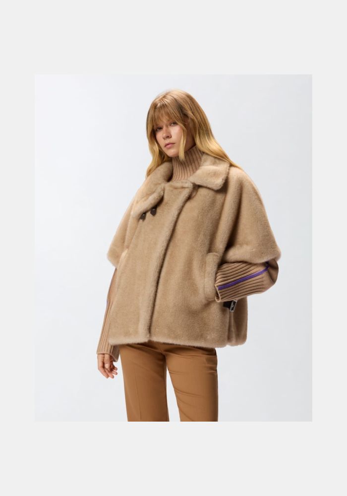 PINKO Κάπα από ψεύτικη γούνα 103837A2PI C60