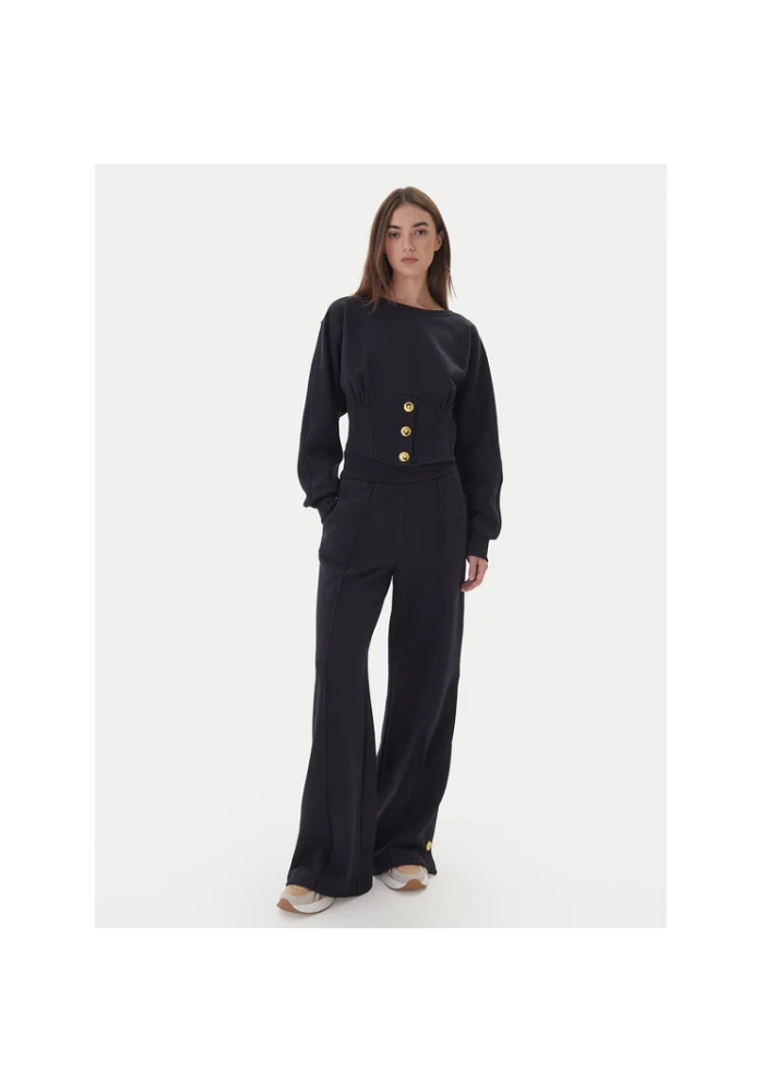 PINKO Παντελόνι φόρμας Pasticciato με κουμπιά στο πλάι 105649A2TCG82