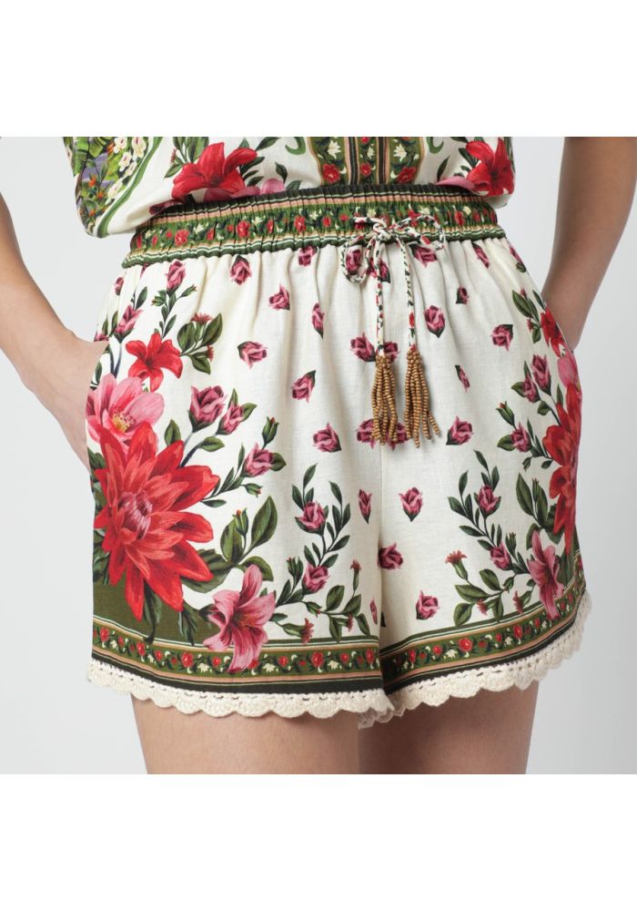 FARM RIO Σορτς με προσθήκη λινού 344170