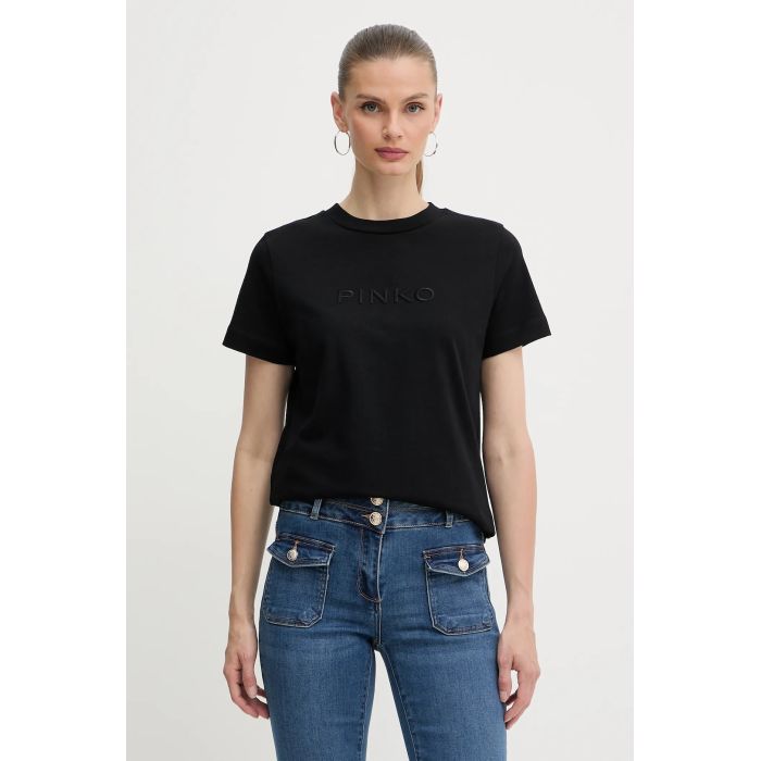 PINKO T-shirt κοντομάνικο με κέντημα με το λογότυπο 101752A339Z99