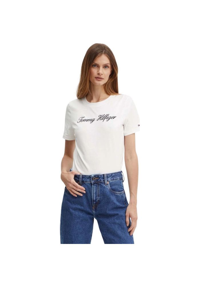 Tommy Hilfiger T-Shirt Script Γυναικείο WW0WW43459 02Z