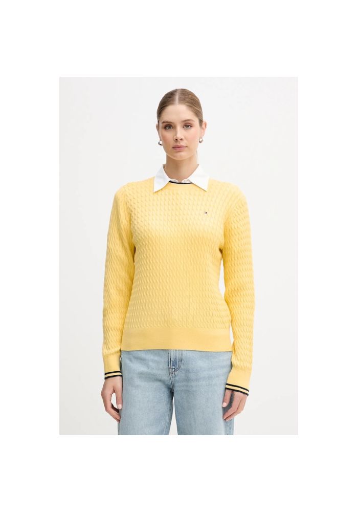 Tommy Hilfiger Γυναικείο βαμβακερό πουλόβερ WW0WW44993 0FW