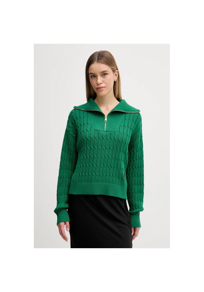 Tommy Hilfiger πουλόβερ με cable πλέξη WW0WW47643 L4F