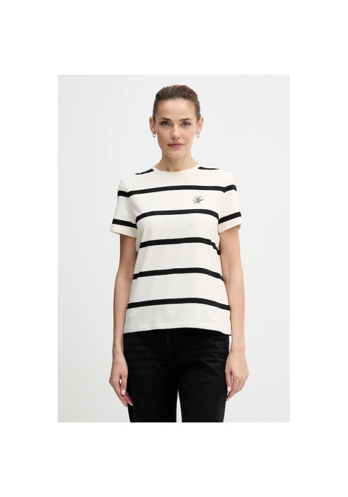 Tommy Hilfiger T-Shirt ριγέ με κεντητά αρχικά TH WW0WW47809 0AB