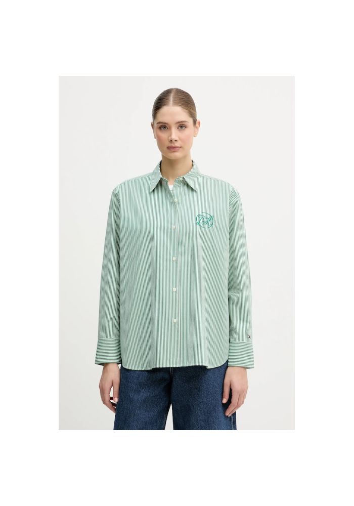 Tommy Hilfiger Γυναικείο Ριγέ Πουκάμισο WW0WW48190 0CD