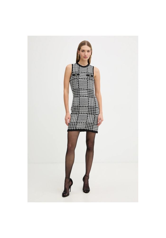 TWINSET Φόρεμα πλεκτό μίνι καρό 252TT3042 12907