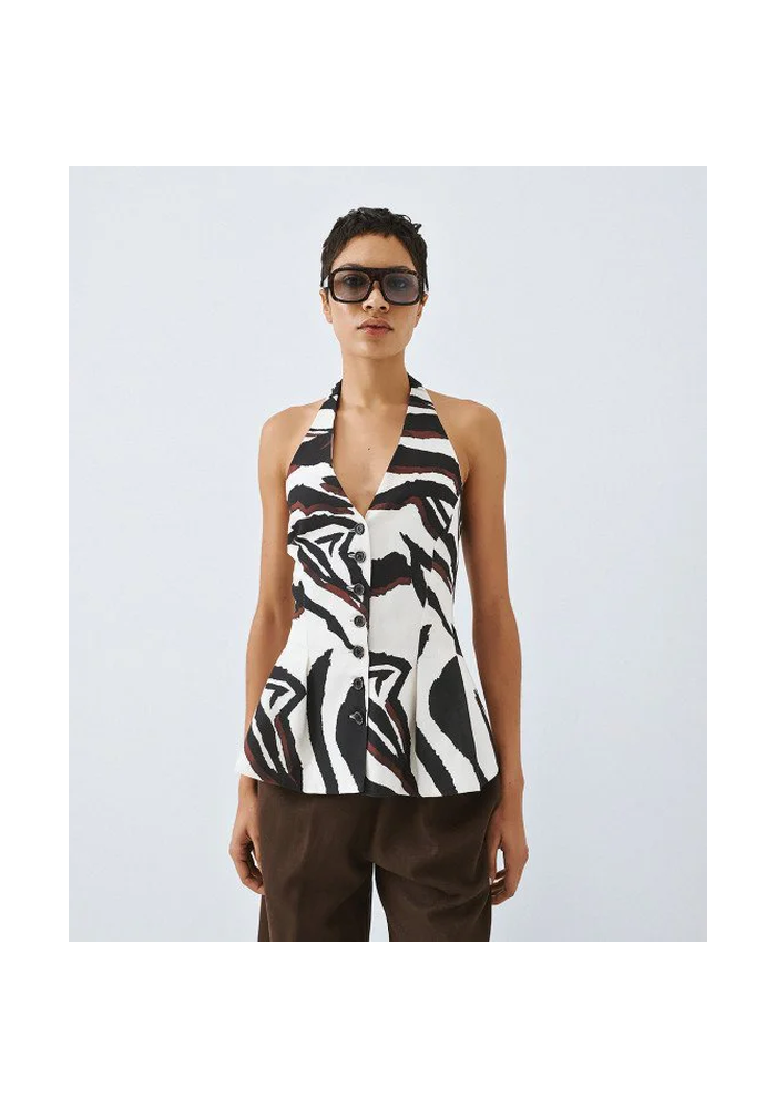 Access Fashion SPELL Τοπ-γιλέκο εμπριμέ peplum 63-2050-0014