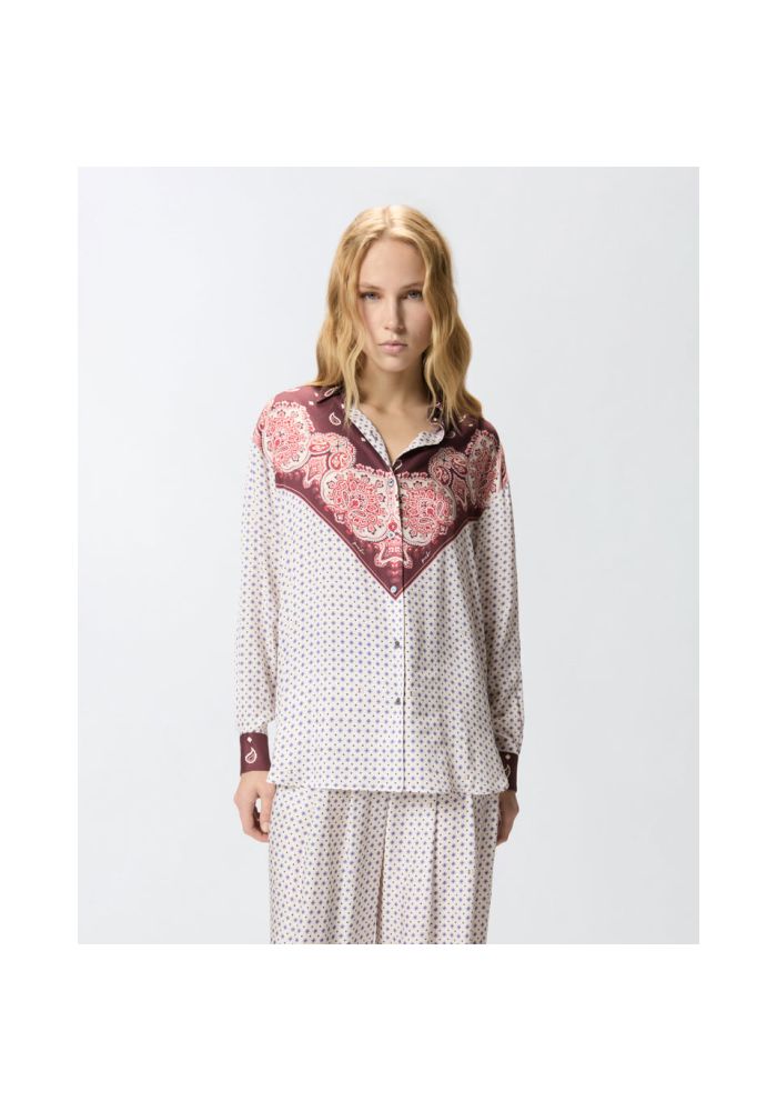 PINKO Πουκάμισο με μοτίβο γραβάτας και τύπωμα σε στάμπα 106202A31KYR1