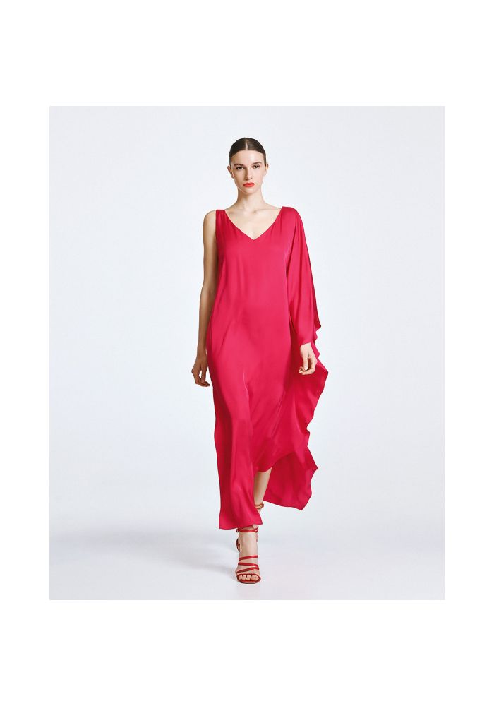 Access Fashion Φόρεμα σατέν με ασύμμετρα μανίκια 63-3340-145