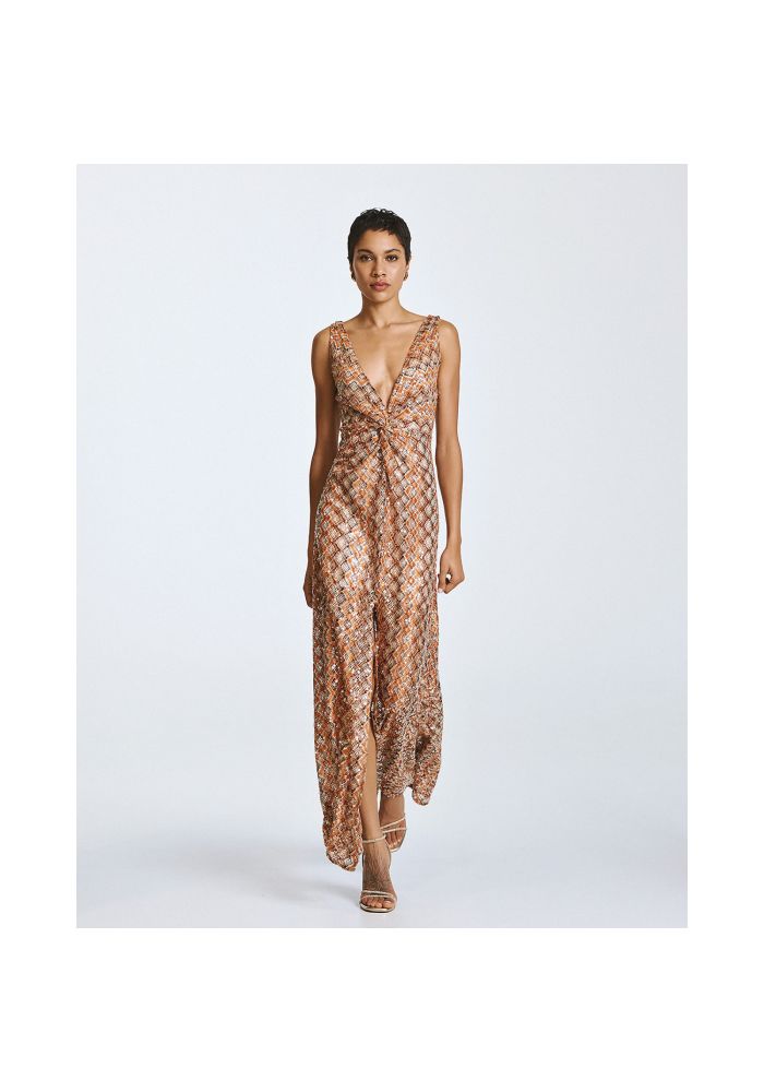 Access Fashion SPELL Φόρεμα μάξι πλεκτό με κόμπο 63-3370-509