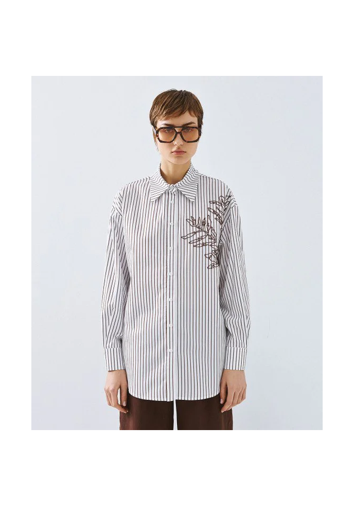 Access Fashion Πουκάμισο ριγέ με κέντημα 63-7034-870