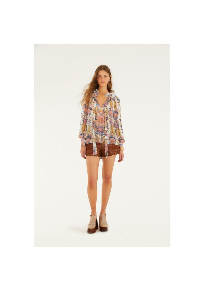 FARM RIO Μπλούζα Με Μακριά Μανίκια Και Βολάν 348823