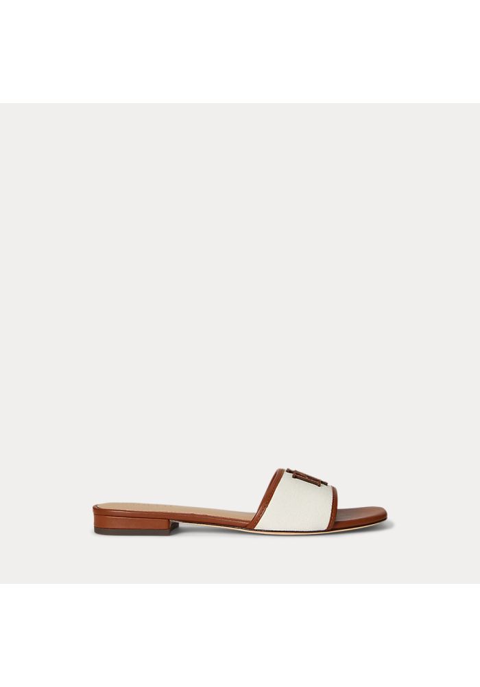Lauren RalphLauren Σανδάλι με δερμάτινη επένδυση από καμβά 802P04395003