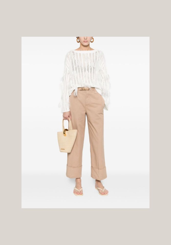 Twinset Παντελόνι με ζώνη λογότυπο 261TP215012145